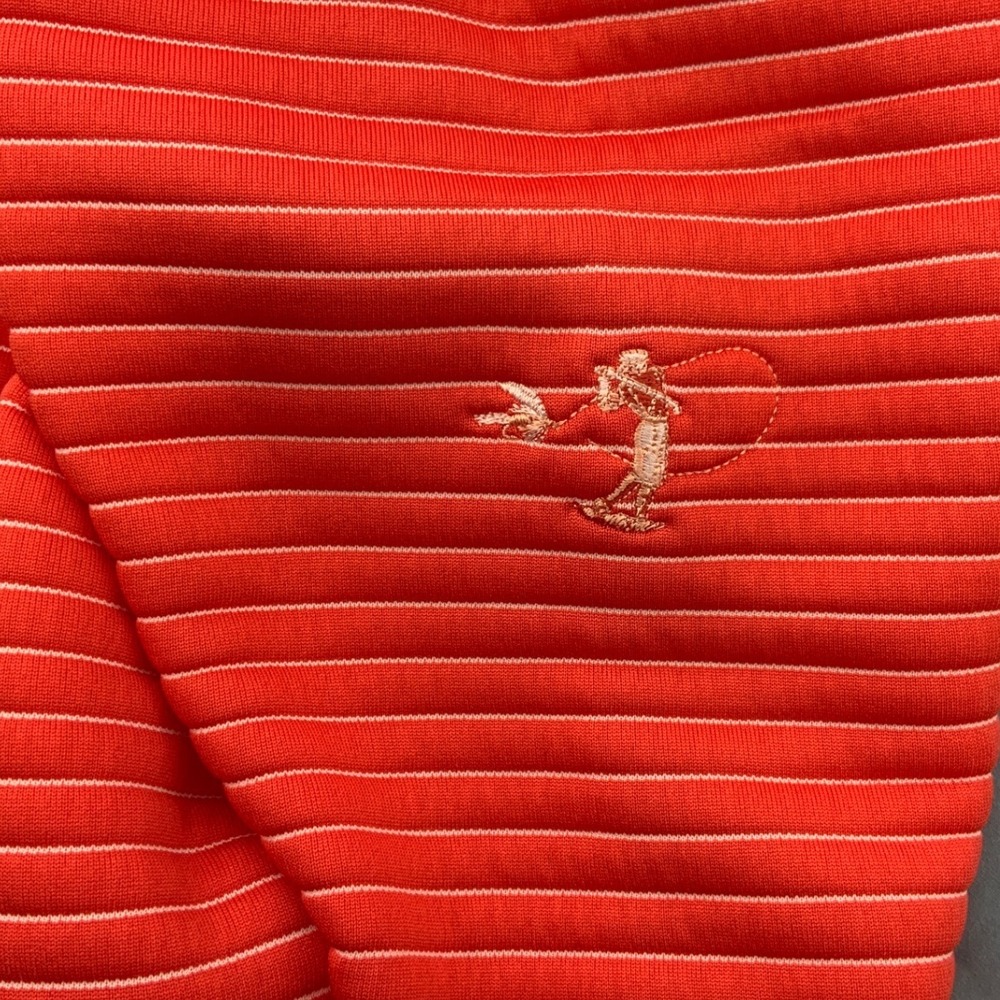 Peter Millar Crown Sport Womens Med Coral Striped Wicking Full Zip Golf Jacket - Picture 5 of 7